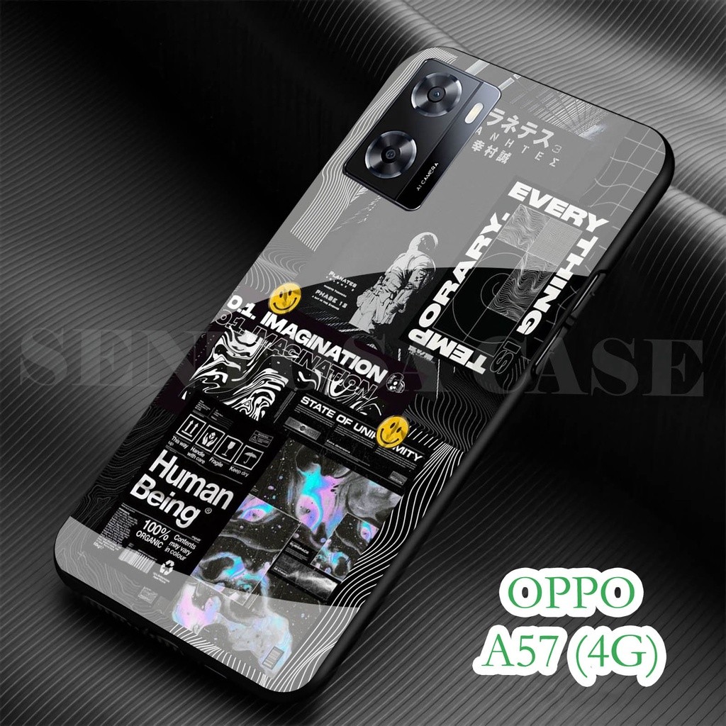 Softcase Glass Kaca OPPO A57 (4G) 2022 - เคส HP OPPO A57 (4G) 2022 [ S70 ].