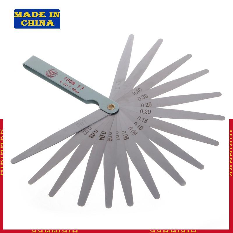 HIK 1 PC 0 02 ถึง 1 มม.17 ใบมีดความหนาสําหรับเมตริก Filler Feeler Gauge วัด