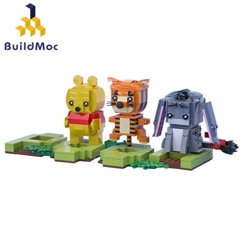 BuildMoc Winnie the Pooh, Piglet, Tigger Eeyore เข้ากันได้กับ Lego Building Block ของเล่น MOC-68928