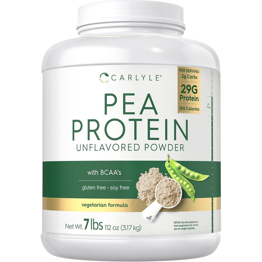 Carlyle Pea Protein Powder 7lb | ไม่ปรุงแต่ง | โปรตีน 29G | สําหรับผู้ชายและผู้หญิง | มังสวิรัติ ไม่