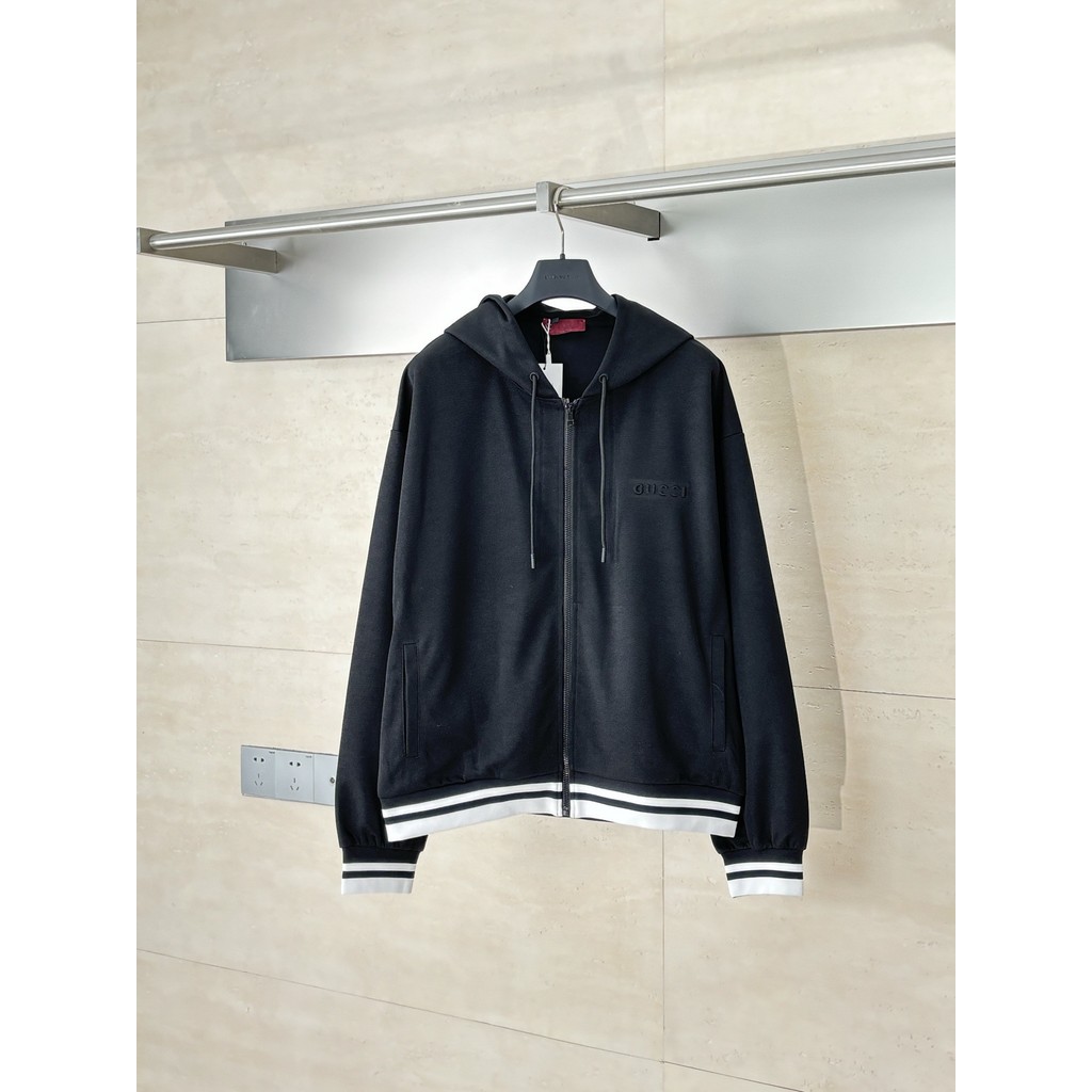 DG6K Gu**1 25Early autumn new embossed solid color zipper jacket for men and women