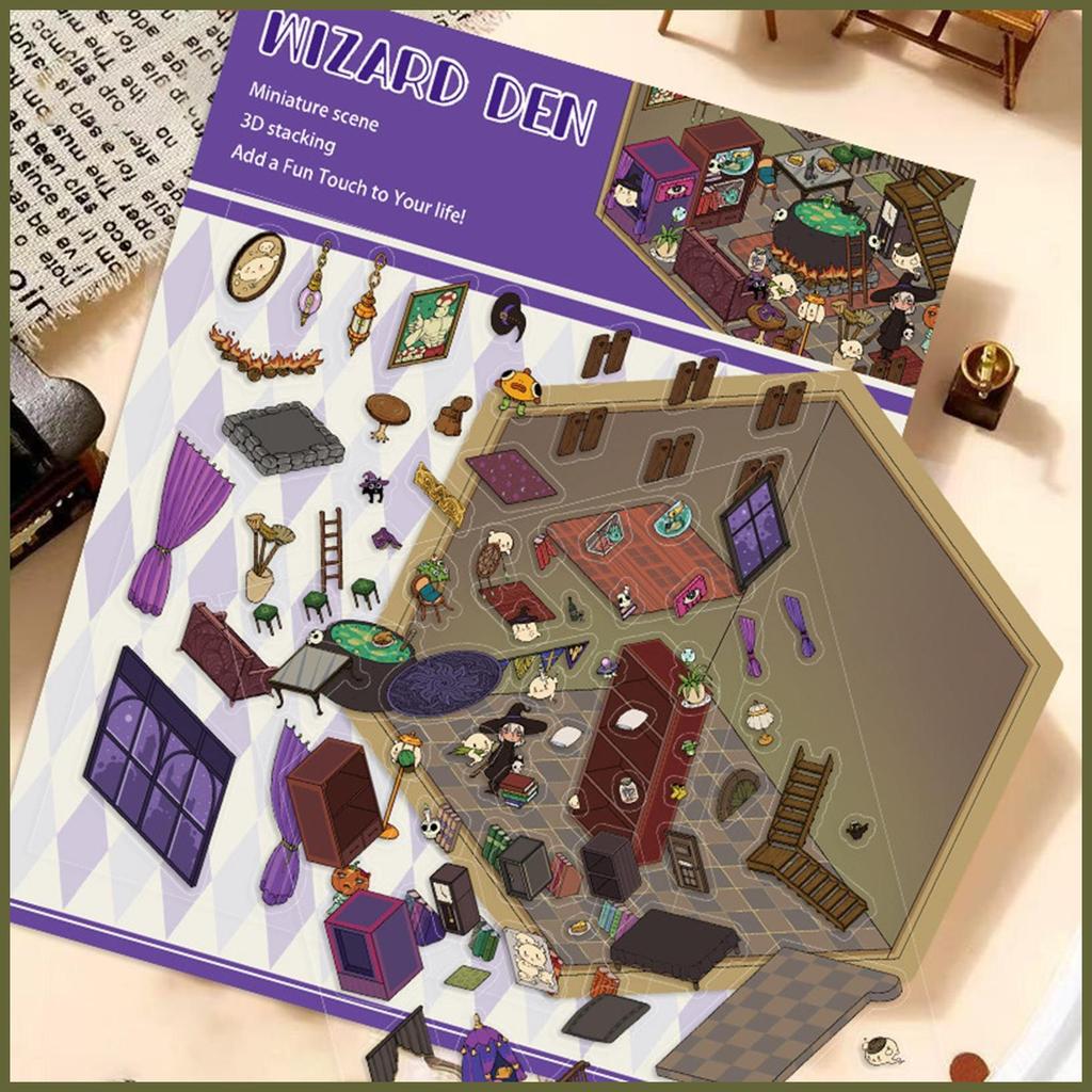 สติ๊กเกอร์บ้าน 3D 3D Make Your Own Room สติ๊กเกอร์สร้างสรรค์การ์ตูนสัตว์ Decals Make Your Own Room ส