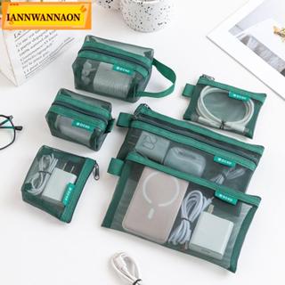 IANNWANAON กระเป๋าเก็บโปร่งใส,ไนลอนสแควร์ตาข่ายเก็บกระเป๋า,ท…