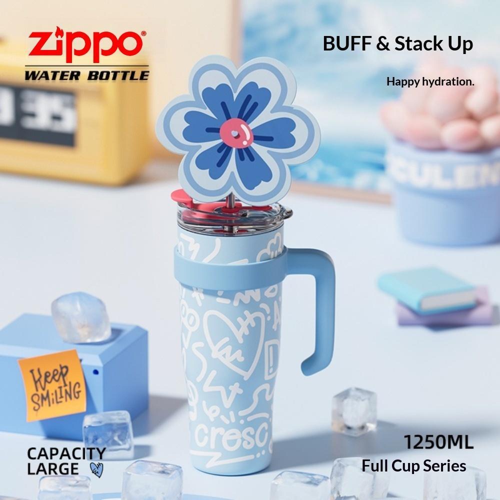 ZIPPO Insulated Straw Tumbler Series - Soda Blue, 1250ml