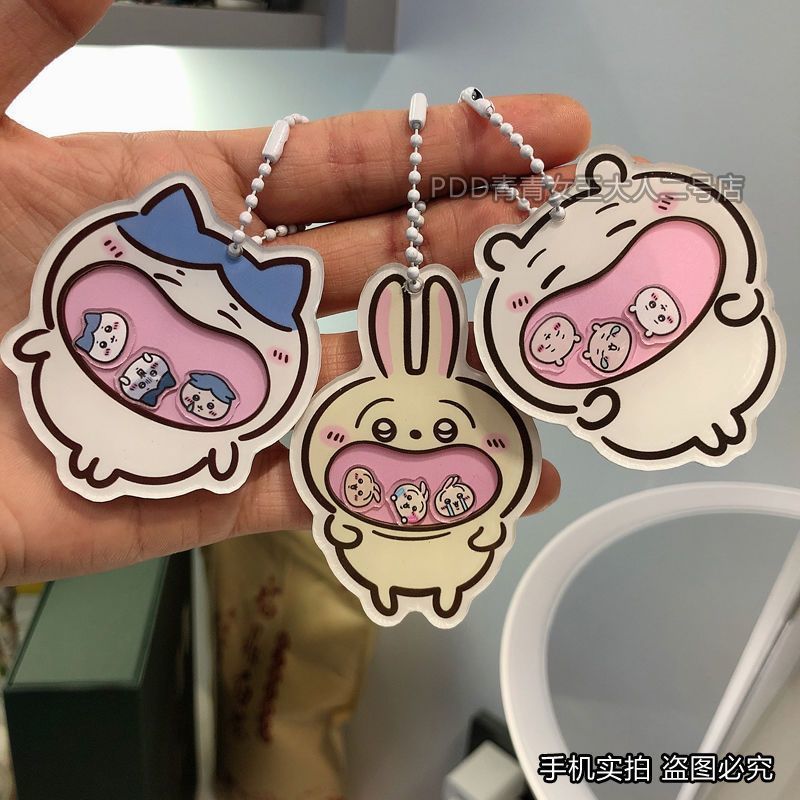 Mnhchikawa Chiikawa เขย่าจี้พวงกุญแจอะคริลิค Usagi Chiikawa เขย่าจี้พวงกุญแจอะคริลิค Usagi
