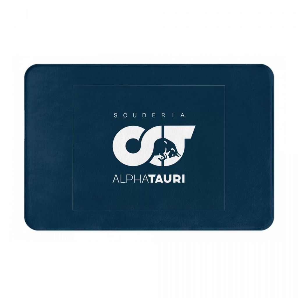Scuderia AlphaTauri โลโก้ Honda (2) ห้องน้ําพรมปูพื้นกันลื่นห้องน้ําห้องส้วมเสื่อเท้าประตูดูดซับน้ํา