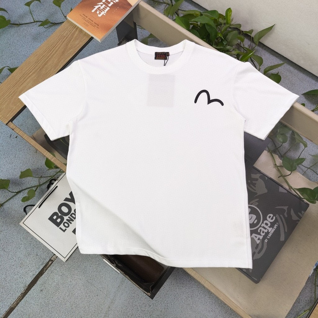 EVISU/God of Fortune 2026 ขนาดใหญ่ 6XL Star คลาสสิกรอบคอแขนสั้นเสื้อยืดผู้ชายผู้หญิงสไตล์ญี่ปุ่นฤดูร