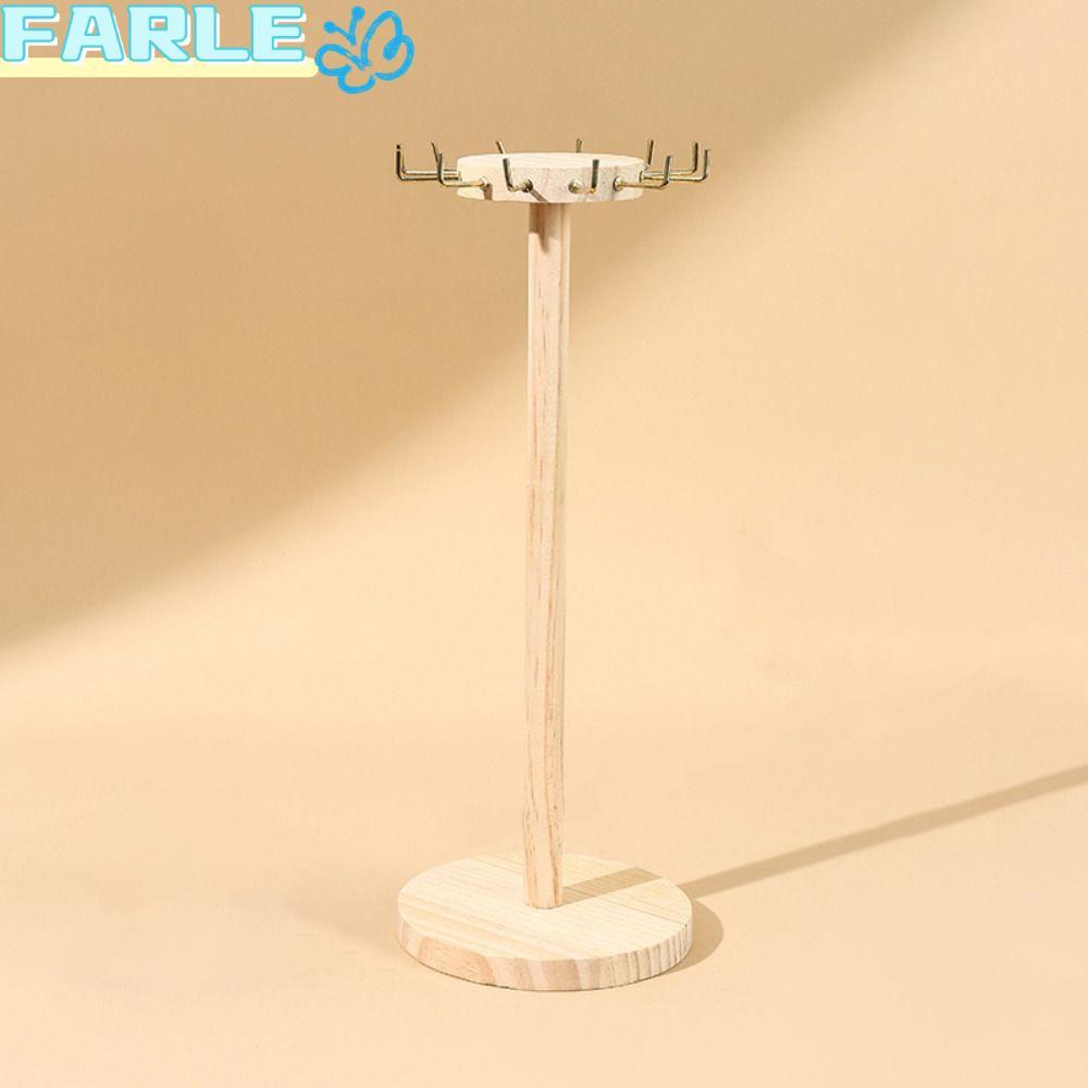 Frl แท่นโชว์เครื่องประดับ,กําไล ที่ใส่โชว์สร้อยคอไม้เนื้อแข็ง, ที่แขวนสร้อยคอจี้ต่างหู