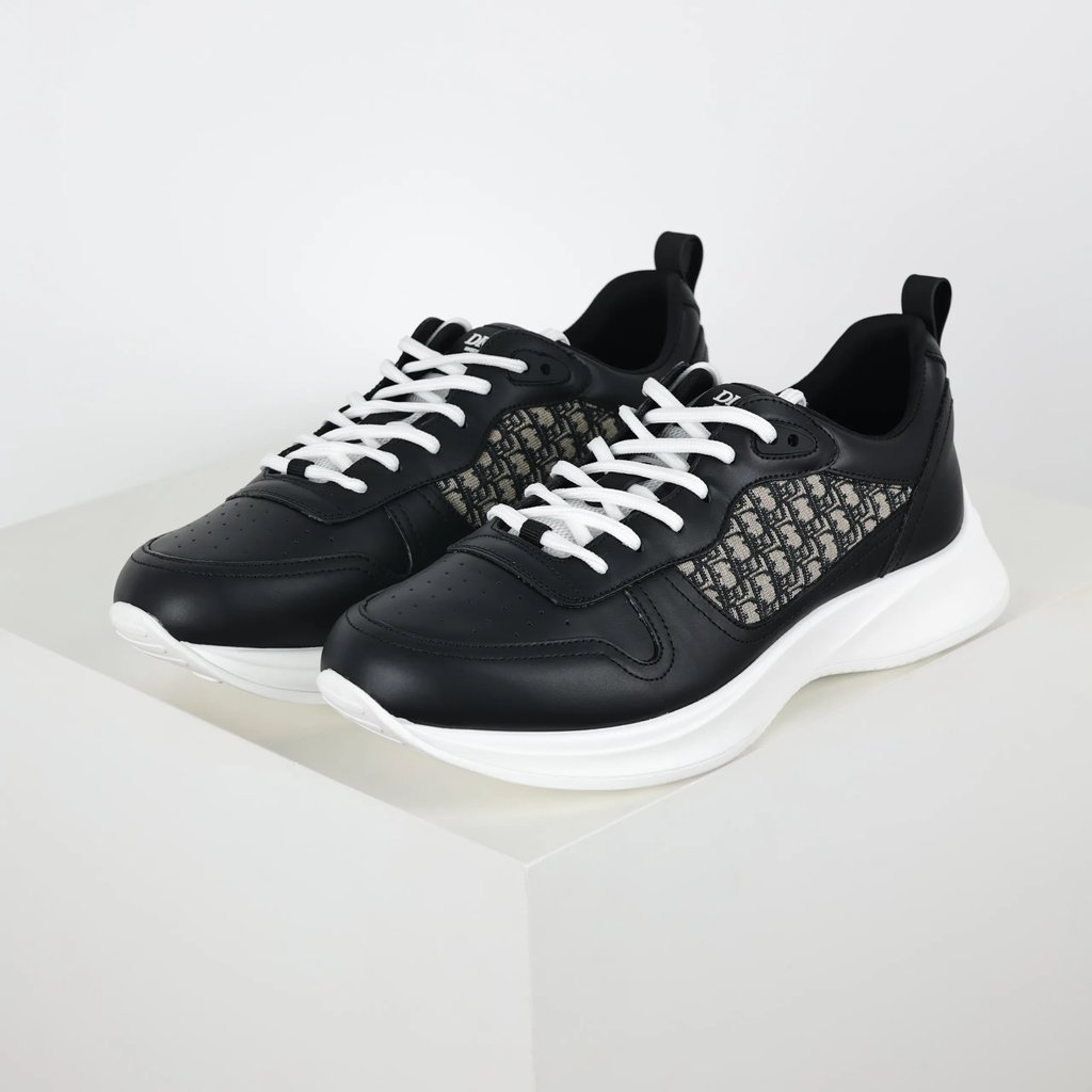 Dior Leather Oblique Print Low-Top Running Shoes Sports Casual Shoes Mens Shoes Outdoor Running Shoe