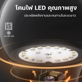 หลอดไฟ LED 5W 7W 9W 13W 15W 18W 24W 48W มอก. แสงสีขาว/วอร์มไวท์ LED lamp bulb ขั้ว E27 ทนทาน สว่าง