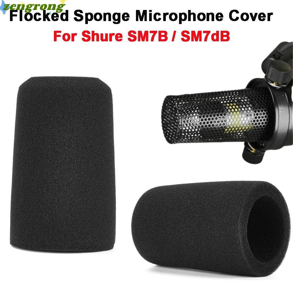 ZENGRONG 1pcs Mic กระจก,เปลี่ยน Flocked ฟองน้ําโฟมไมโครโฟน,เสียง Enhancement Windproof Pop Filter สํ