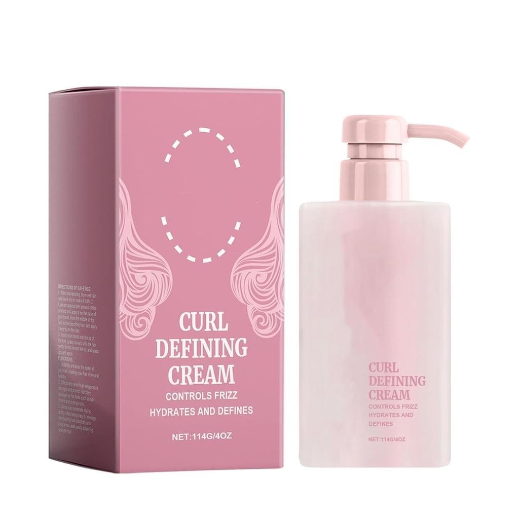 Curl Defining Cream, Long-lasting Hairstyle Curl Cream for Curly Hair Anti Frizz, Moisturizing, Smoo