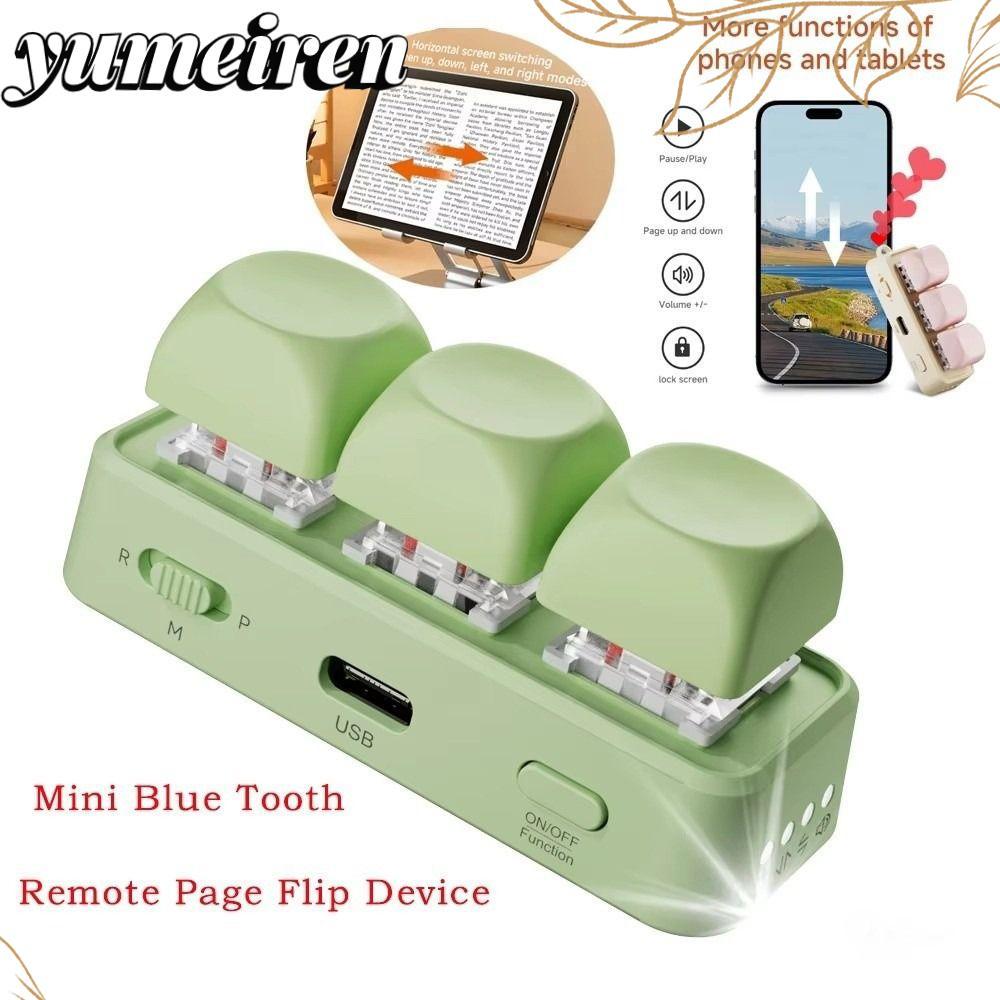 YUMEIREN หน้าคีย์บอร์ด Turner แบบพกพา 3 คีย์ EBook หน้า Turner คีย์บอร์ด,อเนกประสงค์ Universal Bluet