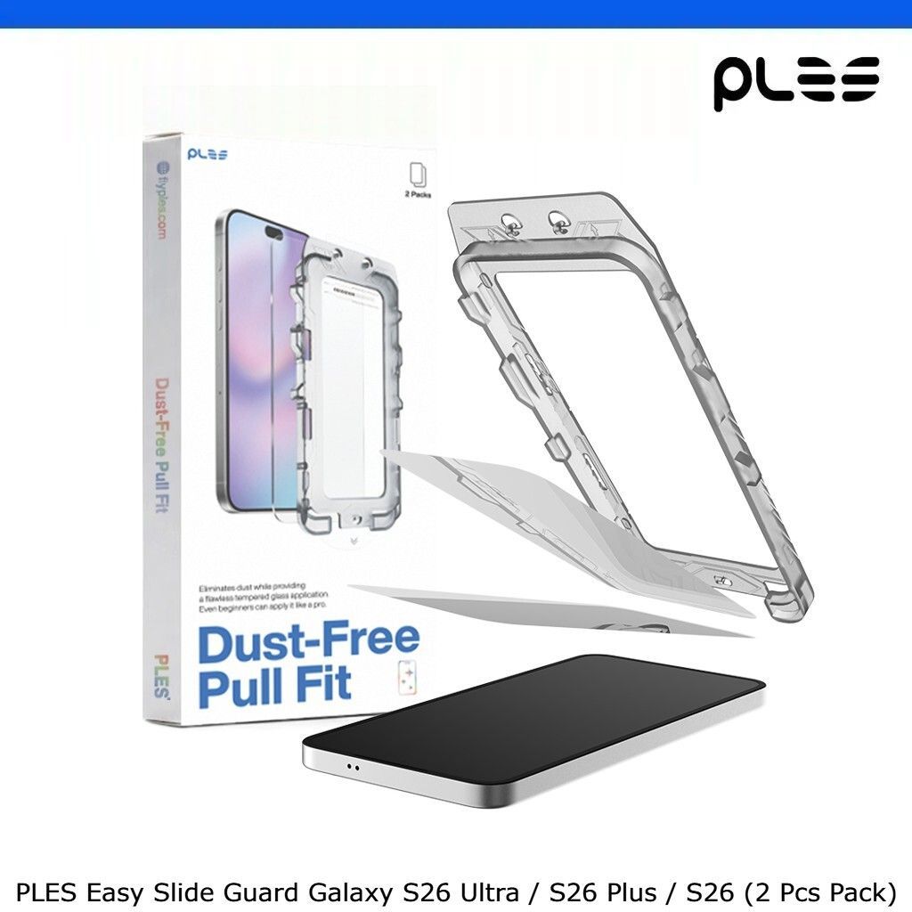PLES การ์ดสไลด์ง่าย Galaxy S26 Ultra / S26 Plus / S26 (แพ็ค 2 ชิ้น)