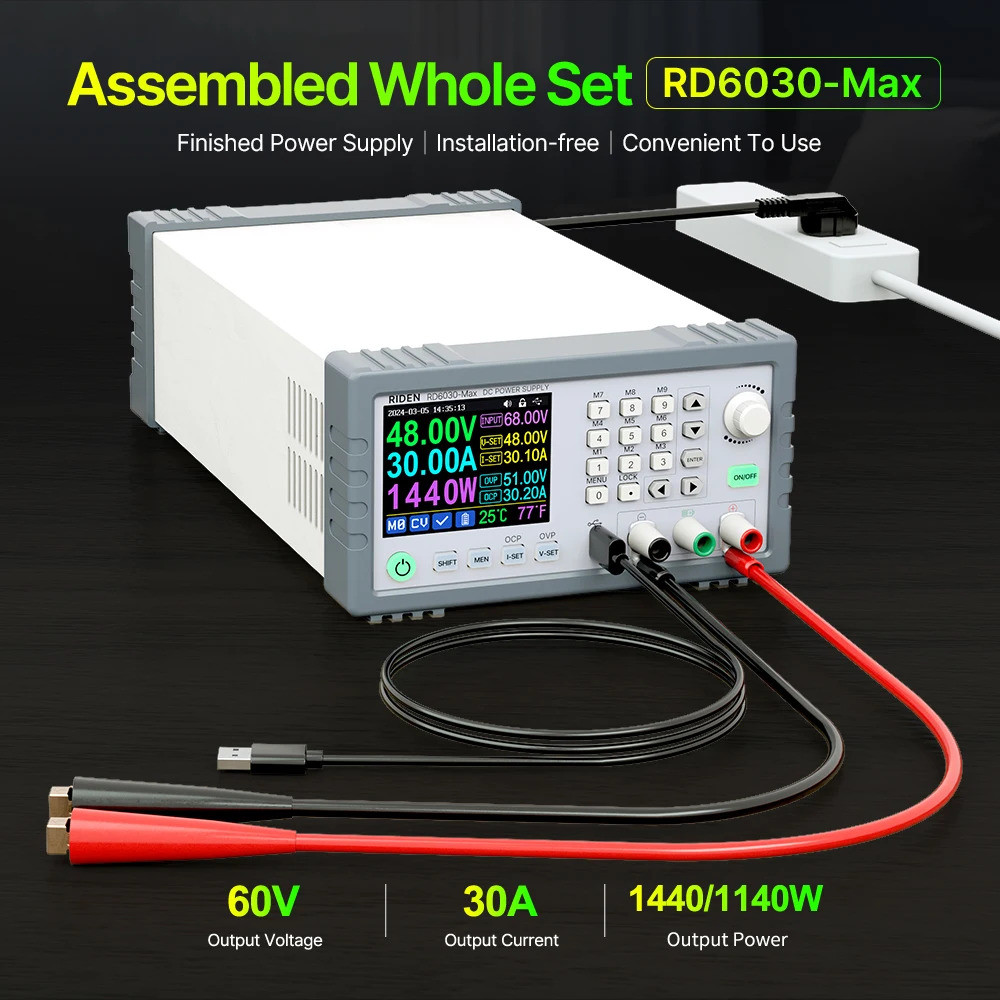 Liche RD RD6030-Max ชุด 60V 30A AC to DC ปรับ Digital Control Lab ชาร์จแบตเตอรี่ Bench Lab แหล่งจ่าย