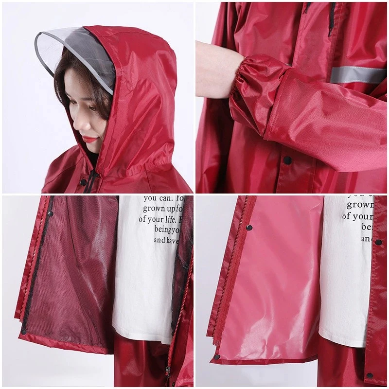 ชุดกันฝน 6 สี เสื้อ+กางเกง ผู้ใหญ่ แถบสะท้อนแสง thumbnail 5