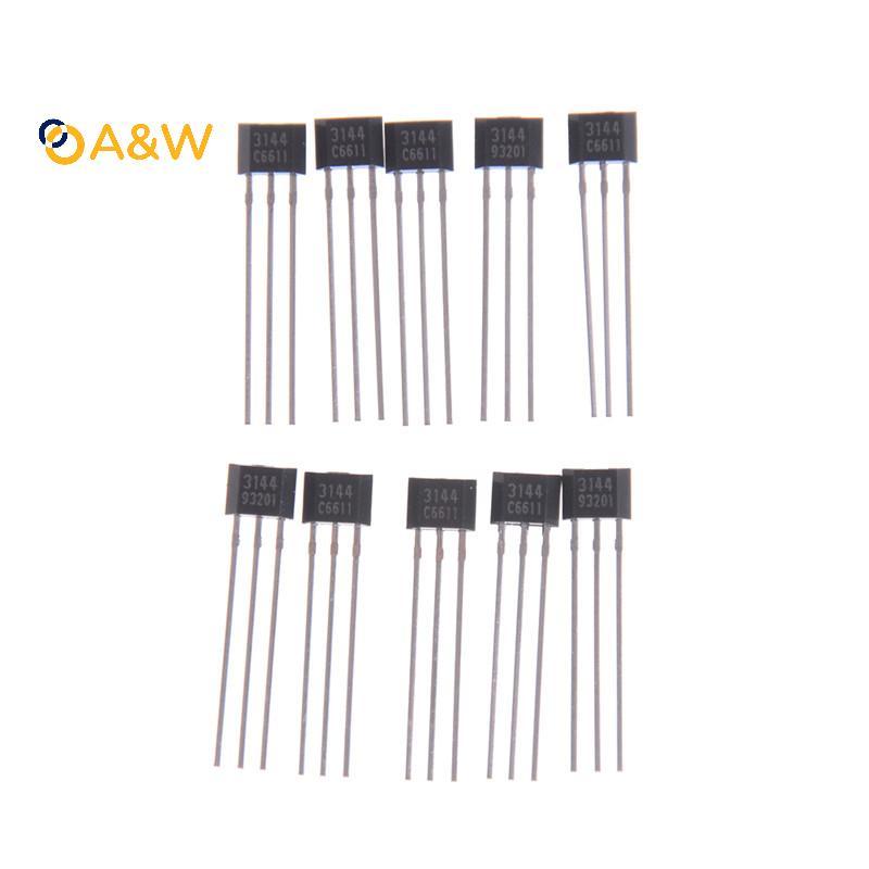 A&W 10 ชิ้น AH3144E OH3144 3144 Hall Effect Sensor เครื่องตรวจจับแม่เหล็ก