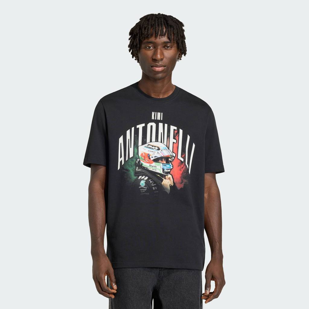 adidas Motorsport MERCEDES - AMG PETRONAS FORMULA 1 TEAM KIMI ANTONELLI GRAPHIC TEE Men Black KE7751