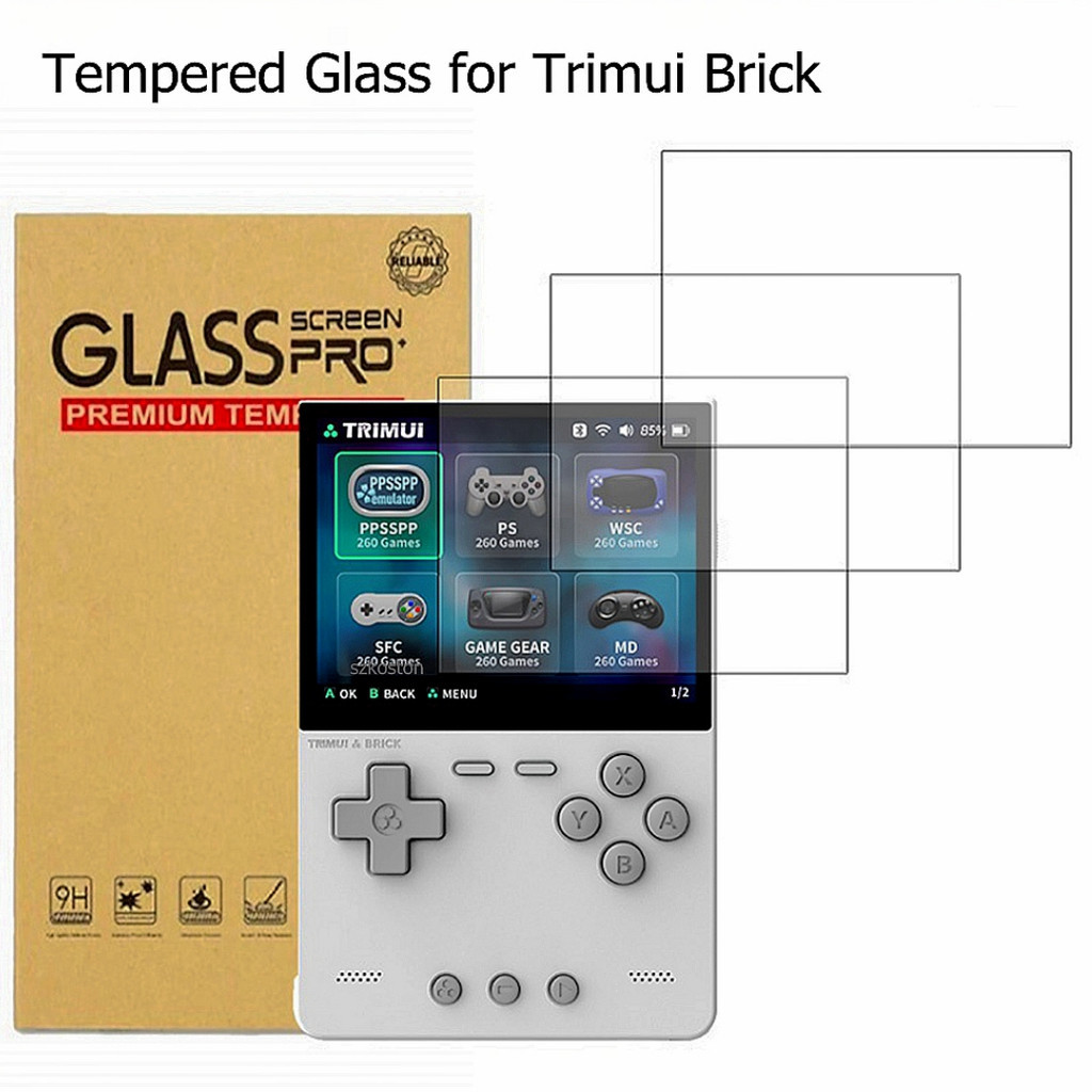 แบบพกพา Trimui Brick ฟิล์มกันรอยหน้าจอ Trimui Brick TG3040 คอนโซล Temper Glass ฟิล์มกันรอยหน้าจออุปก