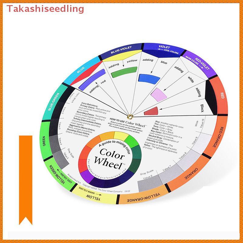 (Takashiseedling) Professional Paper Card Design Color Mix Wheel Ink Chart Gidance Round