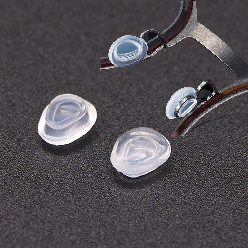 อุปกรณ์เสริมแว่นตา Water Drop-Shaped Silicone Soft Nose Pads Buckle Type Nose Pads กรอบแว่นตา Leaf T