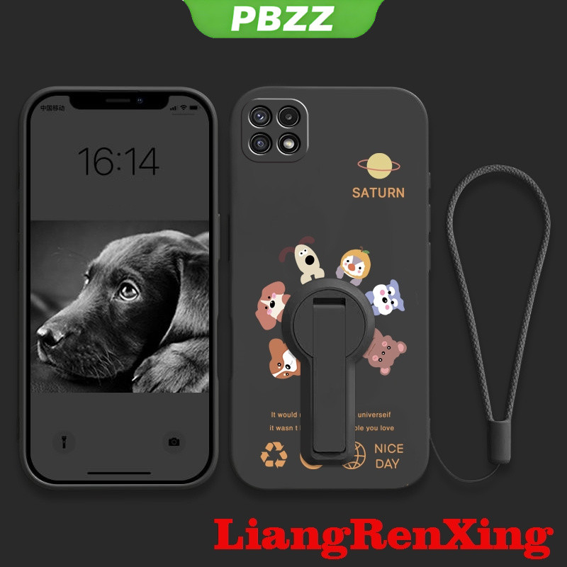 PBZZ FOR เคส Case สำหรับ Samsung A22 5g  Samsung A22 4g โทรศัพท์ปลอก softcase ซิลิโคนเหลวป้องกันกันกระแทกปกการออกแบบใหม่ความงามกับผู้ถือการประชุมสัตว์ ytdwxz01