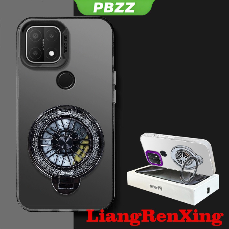 PBZZ FOR เคส Case สำหรับ OPPO A15 OPPO A15S A35โทรศัพท์ปลอกฮาร์ด Case TPU ป้องกันเรียบกันกระแทกปกการออกแบบใหม่ความงามกับผู้ถือสำหรับผู้ชาย Gyro Mount CYTLZJ01
