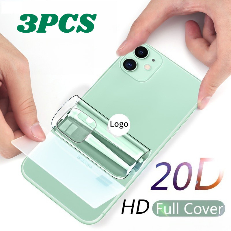 1-3PCS Hydrogel HD Softฟิล์มสําหรับApple iPhone 12 11 Mini Pro Maxโทรศัพท์ด้านหลังMatte Frosted ProtectorสําหรับApple iPhone Xs Max XR X 7 8 6 6s Plusคลุมทั้งหมดสติกเกอร์ใส