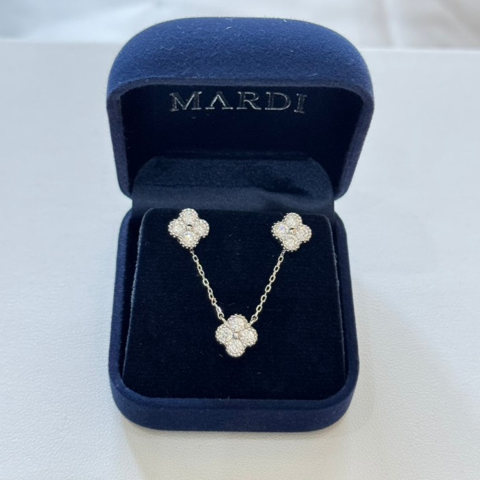 RLP Mardi Jewelry สร้อยคอเงินแท้ 925 Blossom Necklace 16-18 นิ้ว มีให้เลือกจี้2ขนาด สร้อยคอมงคล