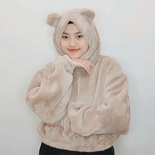ล่าสุดผู้หญิง Sherpa Crop Hoodie Jacket 2023/ผู้หญิง Sherpa Crop Jacket หมีแจ็คเก็ตขนแกะหนา