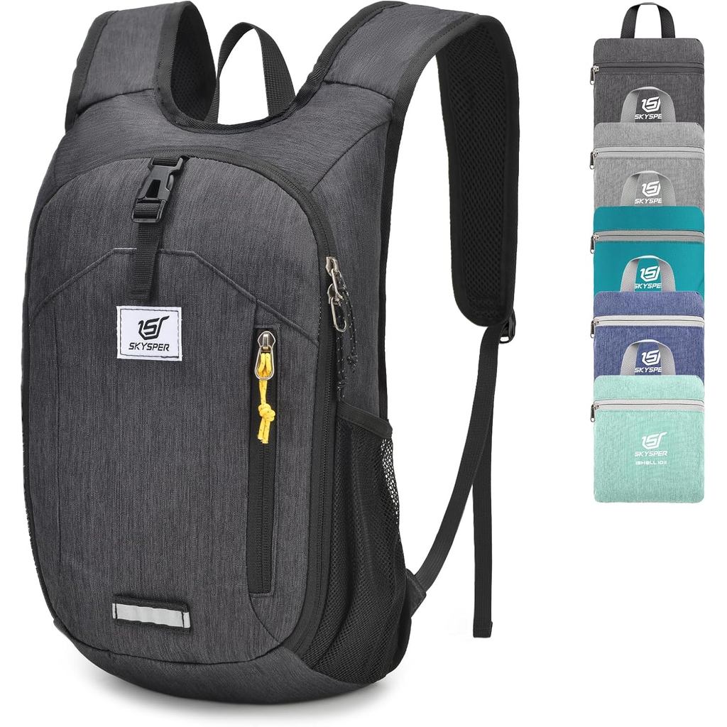 SKYSPER 10L กระเป๋าเป้สะพายหลังเดินป่าขนาดเล็กพับได้ Daypack Packable น้ําหนักเบาเดินป่า Daypack Tra