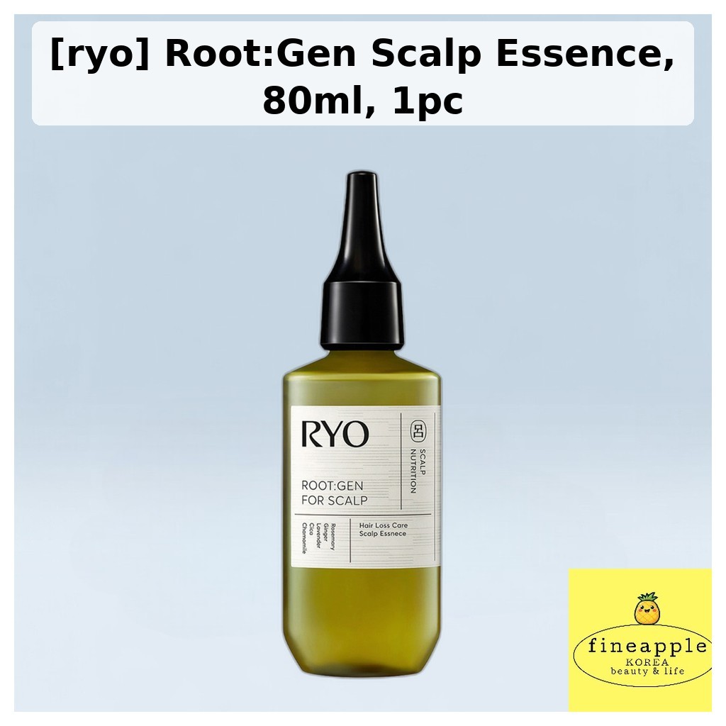 [ryo] Root:Gen Scalp Essence, 80ml, 1pc / Korean Scalp Essence / สูตรบางเบา / ของแท้ 100% โดย fineap