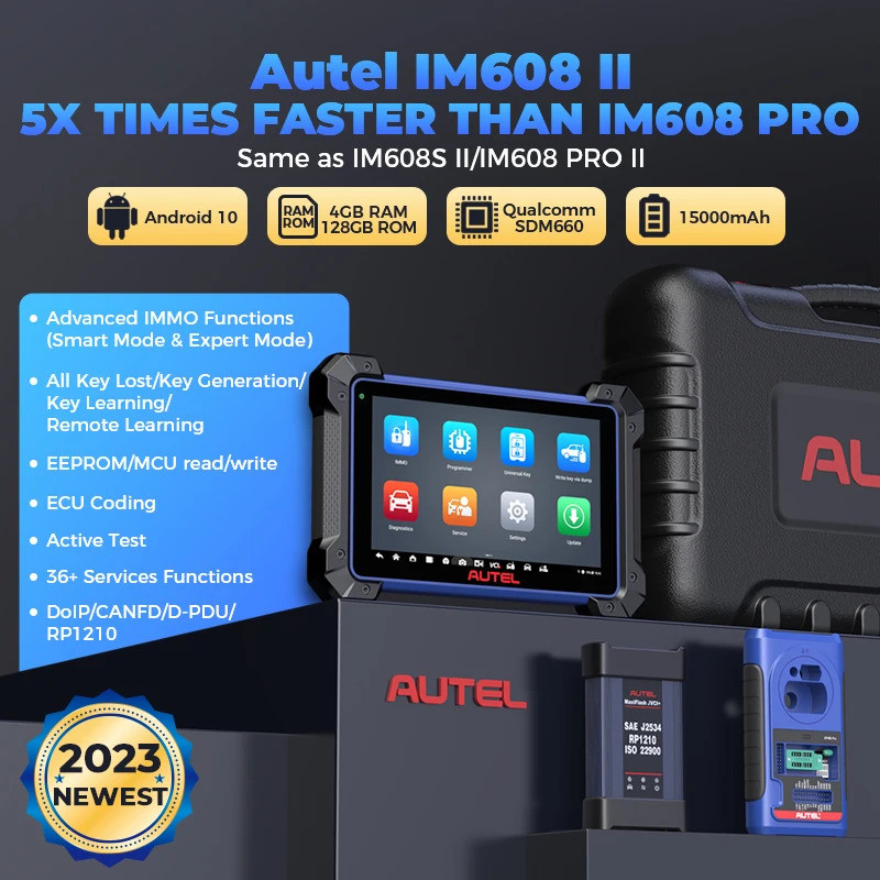 Autel IM608 II Pro MaxiIM 608 Full Key Programmer OBD2 เครื่องสแกนเนอร์ IM608II เครื่องมือวินิจฉัยรถ