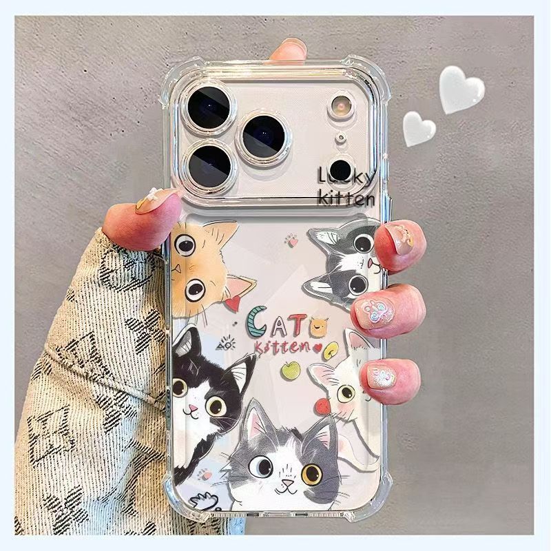 💖Quick-กันกระแทกสี่มุม เคสไอโฟน iPhone 17ProMax 16 ProMax 17 Air 15/14 Pro 14 Plus 13 12 11-ZRQSJFSTKK164