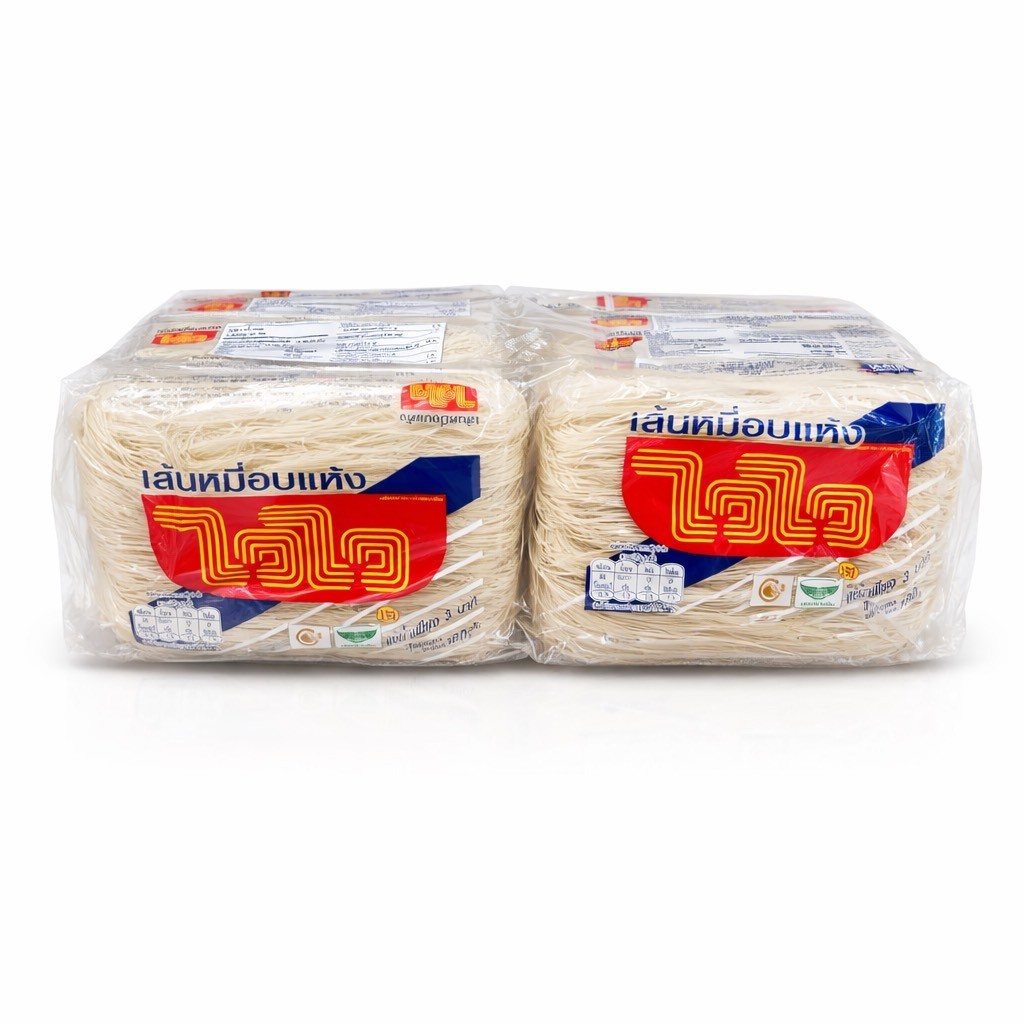 [1แพ็ค12ห่อ] Waiwai ไวไว เส้นหมี่อบแห้ง ห่อละ 180กรัม