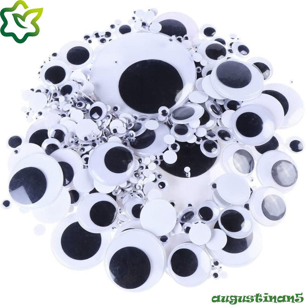 AUGUSTINAN Self-Adhesive Wiggle Eyes Self-กาวทําด้วยมือเด็กหัตถกรรมโครงการตกแต่งบ้านหัตถกรรมตุ๊กตาอุ