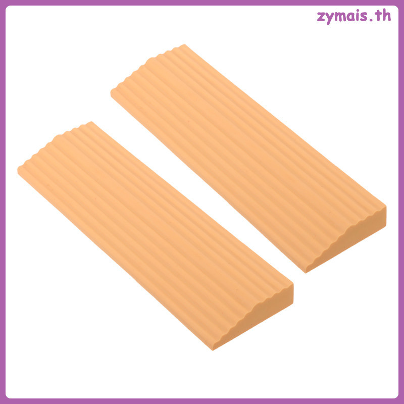 2 ชิ้นพลาสติกเกณฑ์บ้าน Ramp สีส้ม Slope Pad Compact Ramp Mat สําหรับหุ่นยนต์กวาดและใช้ zymais