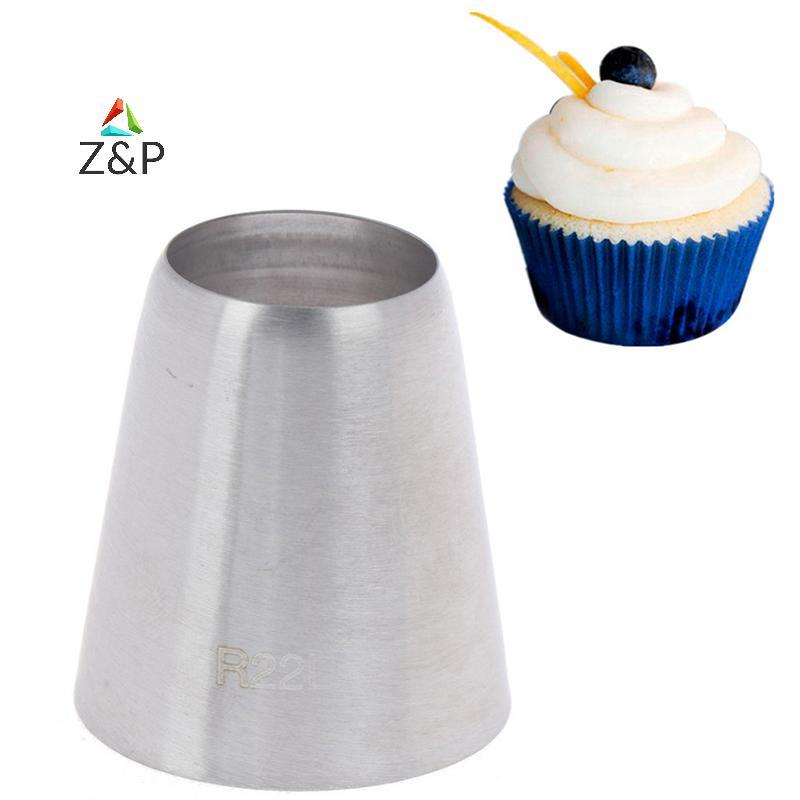 Z&P R22L ปลายท่อกลม หัวฉีดตกแต่ง เคล็ดลับขนม เครื่องมือทําขนมเค้กฟองดอง COD