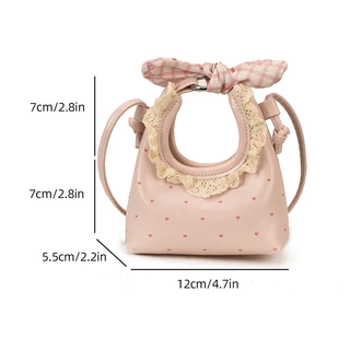 กระเป๋าถือและสะพายได้สไตล์เกาหลี แบบ-mini ladylike pu สำหรับหลายโอกาส