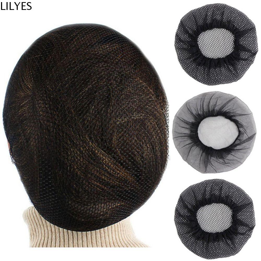 Lilyes ตาข่ายยืดหยุ่นสําหรับวิก Breathable ทอผ้าสีดํา Hairnet หมวกคลุมศีรษะทนทาน