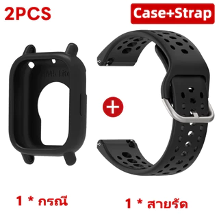 【สาย+กรณี】สำหรับ Redmi Watch 5 Active/5 Lite Soft Rubber เคส+Breathable สายคล้อง สำหรับ Redmi Watch 5 Lite/5 Active