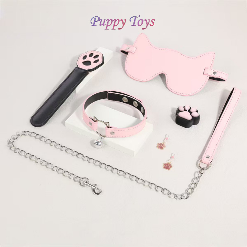 สายจูงสุนัข สายจูงแมว PuppyToys ปลอกคอแมว Cat Claw Pat Eye Mask เทียนคลิป Props คู่บทบาทเล่น cos ชุด