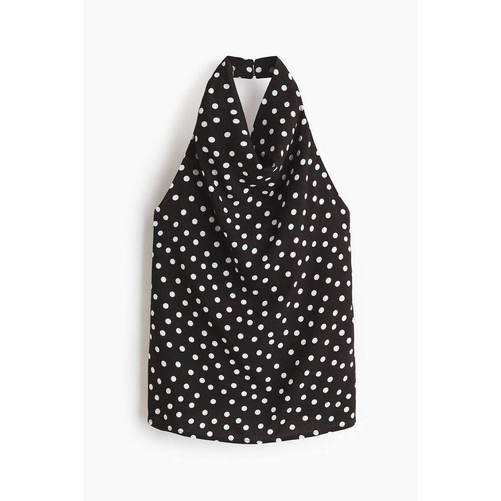 H&M(เอชแอนด์เอ็ม) เสื้อฮัลเทอร์เน็คผ้าวิสโคส ผู้หญิง 1333719_1