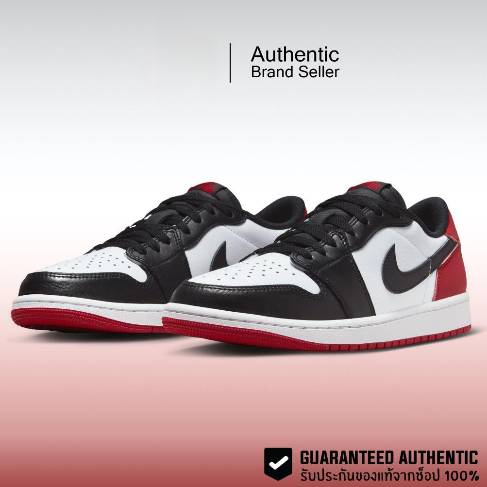 Nike Air Jordan 1 Low OG "Black Toe" ของแท้ 100% รองเท้าผ้าใบผู้ชาย AJ1 Low OG รับตัวแทน/ขายส่ง