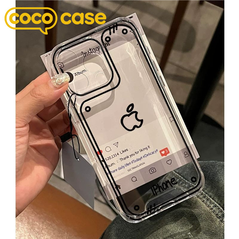 เคสไอโฟน เคส iPhone 17/17 Pro/17 Pro Max 16 15 14 13 12 11 X XS 8 7 Plus แบบใส ลายเส้นเรียบง่าย – ใสสะอาด ไม่หมอง