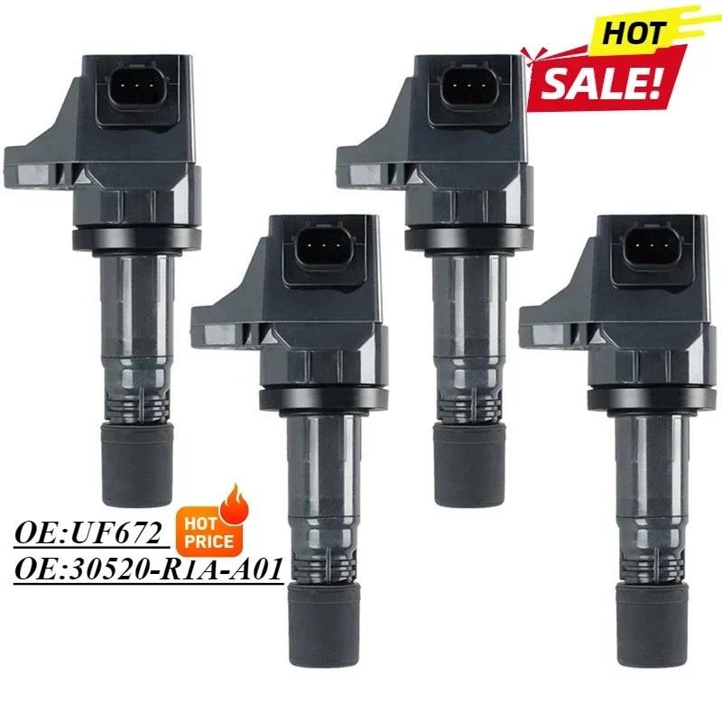 4PCS ชุดคอยล์จุดระเบิดสําหรับ Honda Civic HR-V 1.8L Acura ILX 2.0L 2012 2013 2014 2015 อะไหล่ UF-672