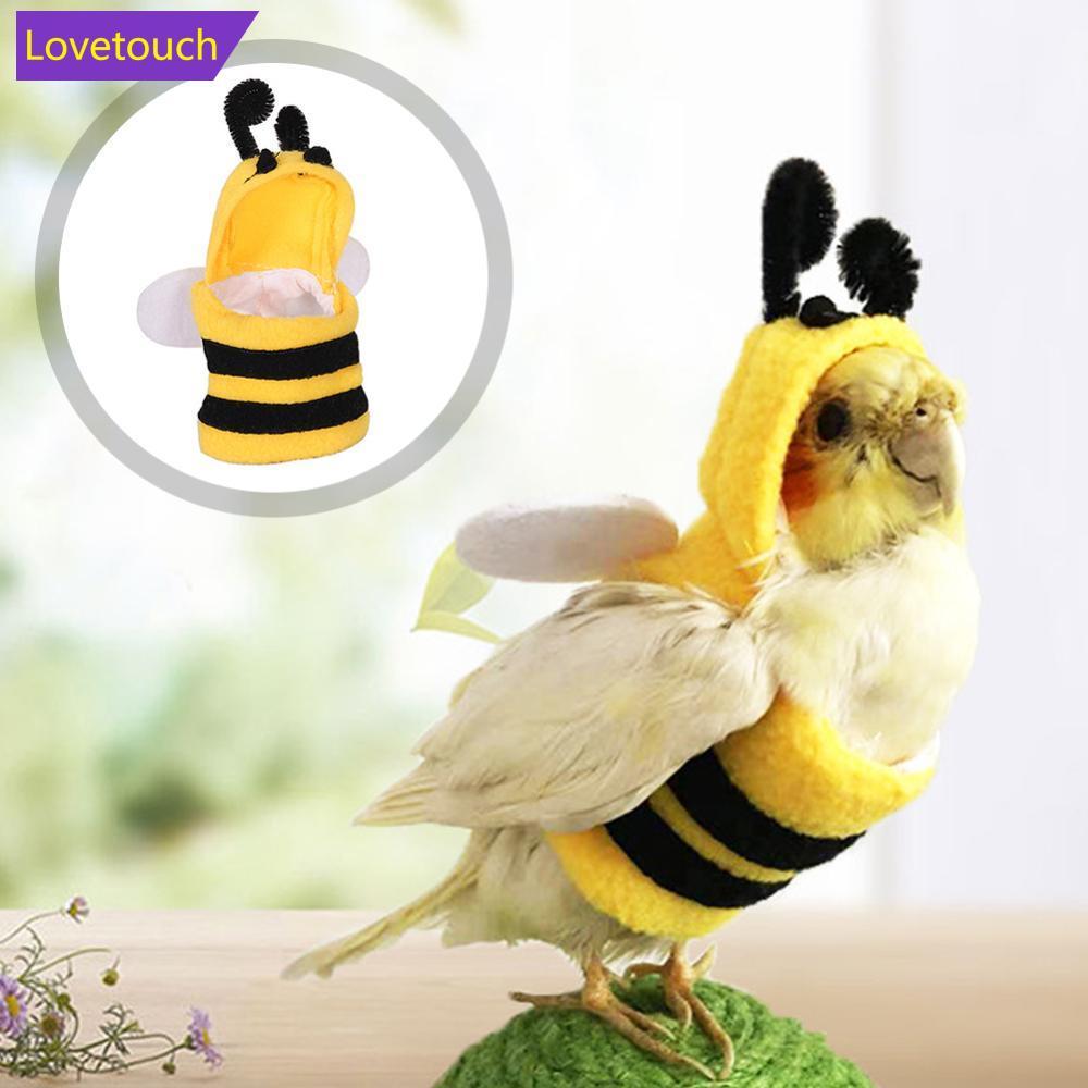 LOVETOUCH ตลกสัตว์เลี้ยงนกเสื้อผ้านกแก้วบินชุดนกคอสเพลย์ผึ้งเครื่องแต่งกายสําหรับสัตว์เลี้ยงนกฤดูหนา