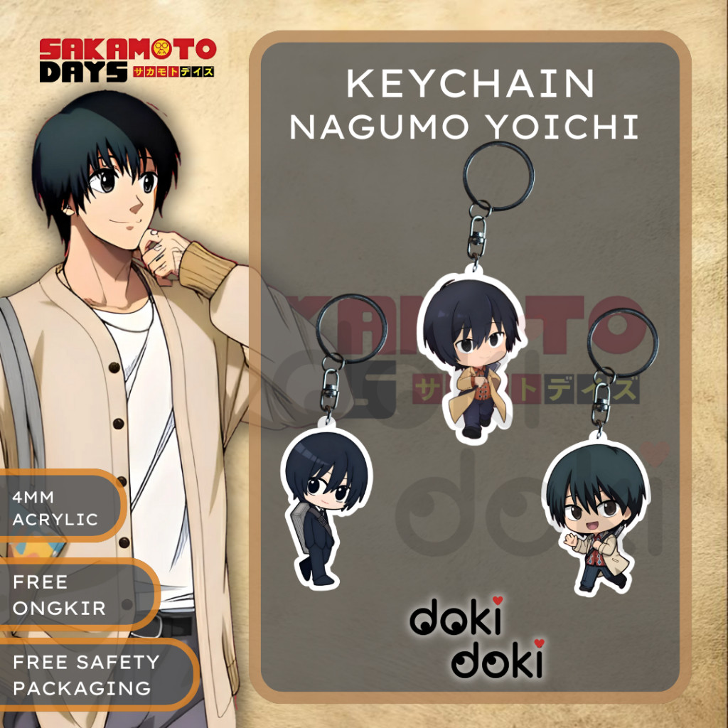GANTUNGAN KUNCI KEYCHAIN NAGUMO YOICHI ANIME SAKAMOTO DAYS