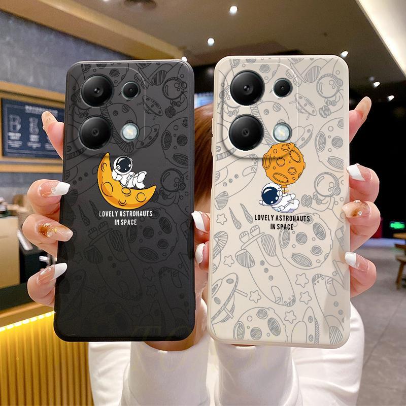 Case Poco M6 Pro 4G เคสซิลิโคนนิ่มนักบินอวกาศภาพประกอบเคสโทรศัพท์ TKR