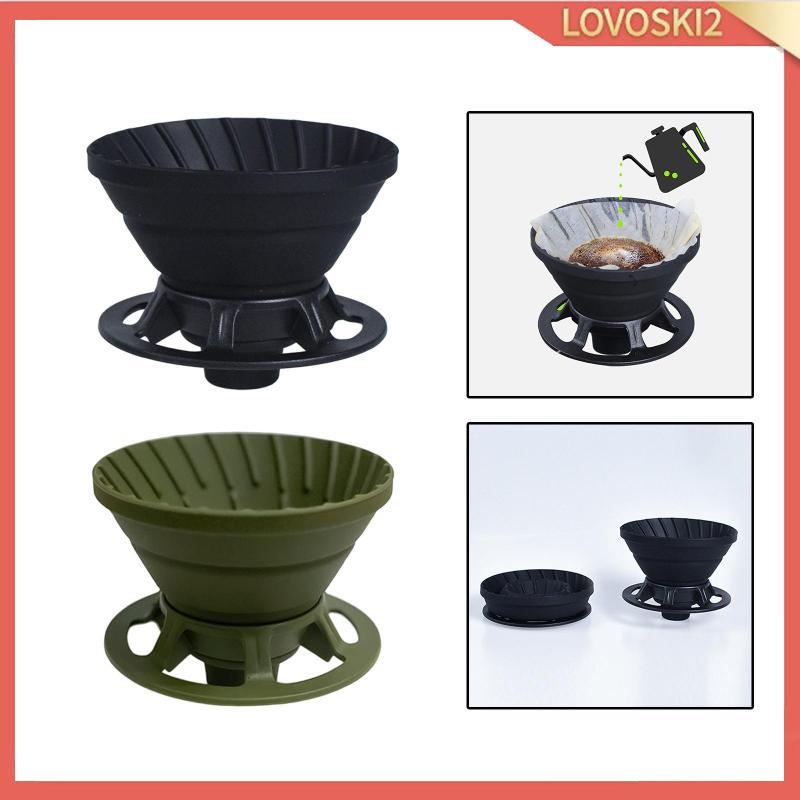 [Lovoski2] Pour Over Coffee Dripper Service สําหรับ 1 ถึง 2 ถ้วยพับได้สําหรับกลางแจ้ง